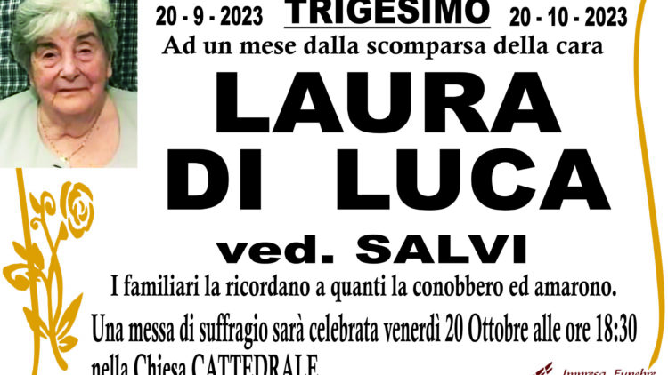 TRIGESIMO DI LUCA LAURA