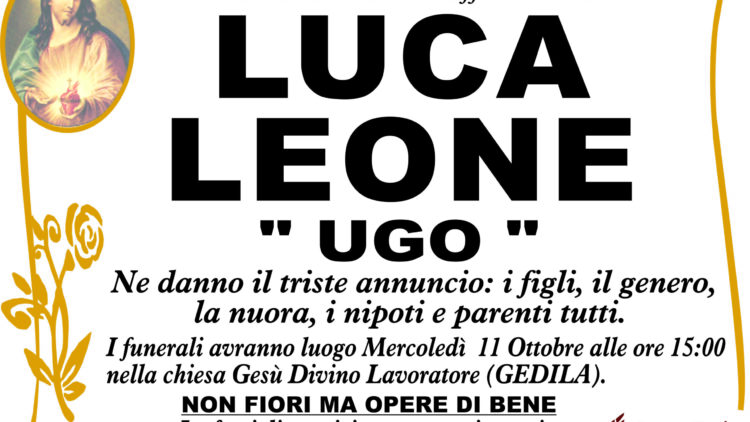 NECROLOGIO LEONE LUCA