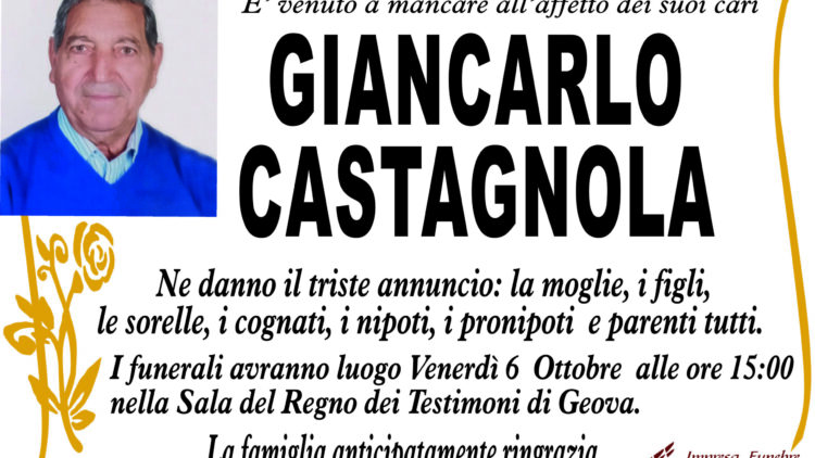 NECROLOGIO CASTAGNOLA GIANCARLO