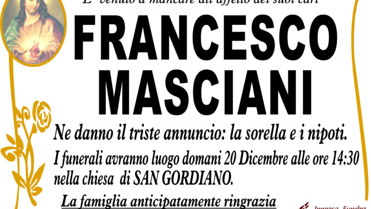 NECROLOGIO MASCIANI FRANCESCO