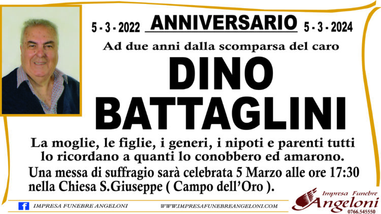 Anniversario: Battaglini Dino